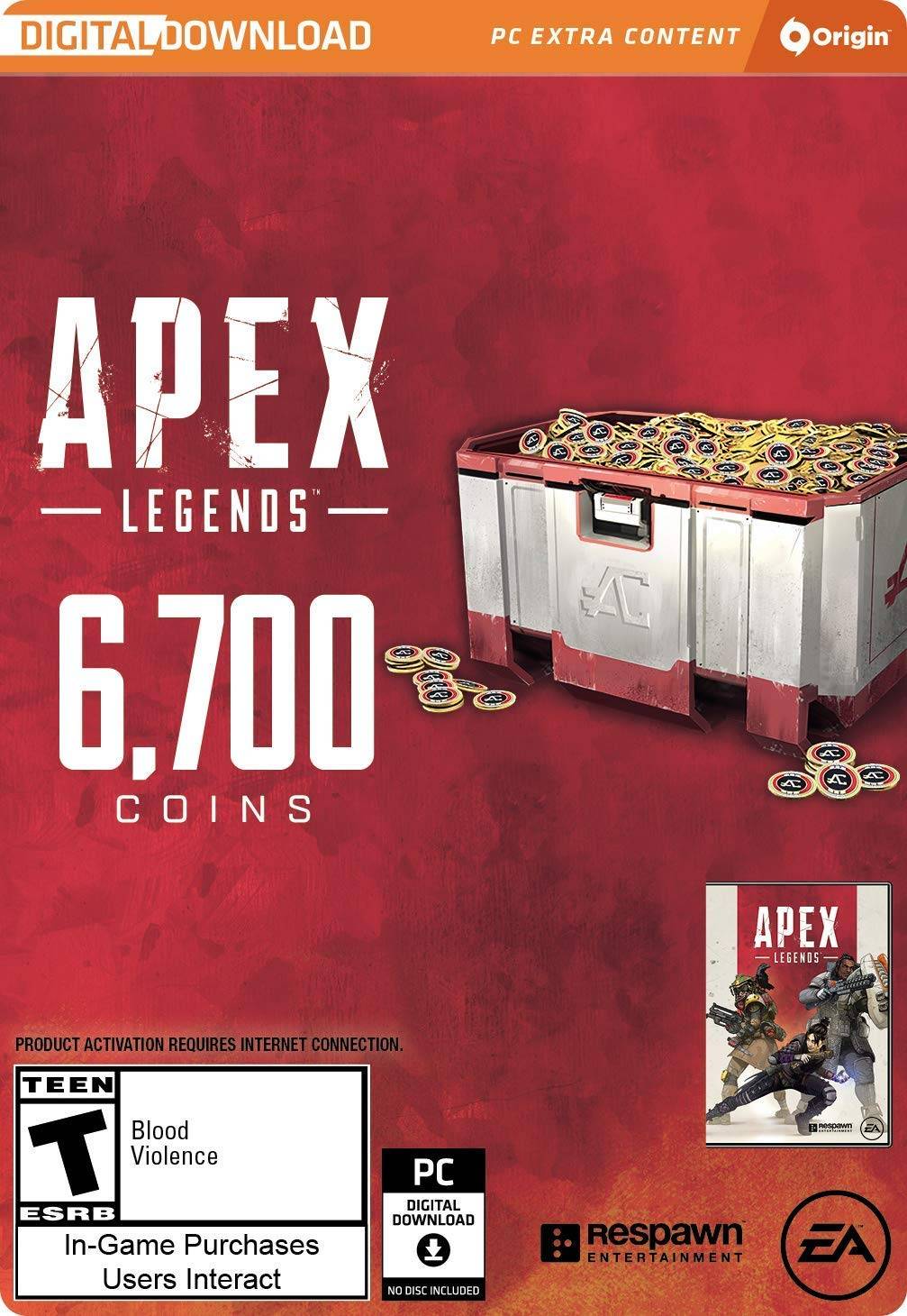  Bild på Electronic Arts Apex Legends - 6700 Coins - PC game pass / saldokort