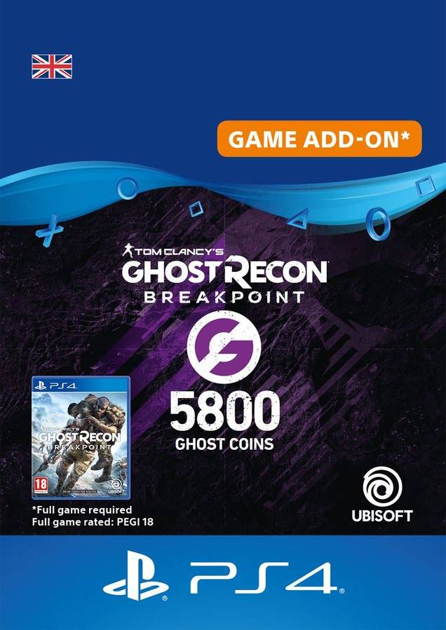  Bild på Ubisoft Ghost Recon: Breakpoint - 4800+1000 Coins - PS4 game pass / saldokort
