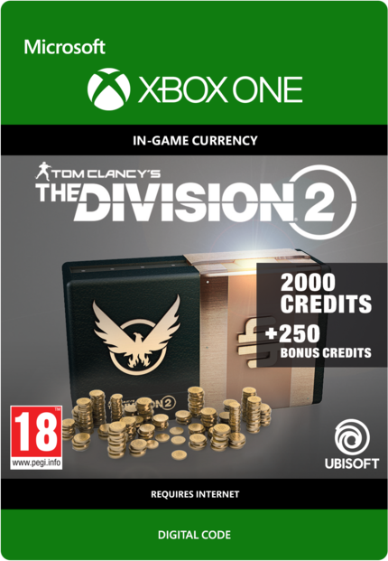 Bild på Ubisoft Tom Clancy's The Division 2 - 2250 Premium Credits - Xbox One game pass / saldokort
