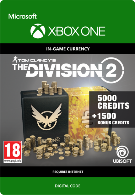  Bild på Ubisoft Tom Clancy's The Division 2 - 6500 Premium Credits - Xbox One game pass / saldokort