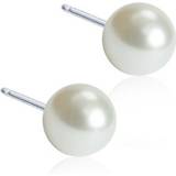 Blomdahl Skin-Friendly Earrings 6mm - Silver/Pearls