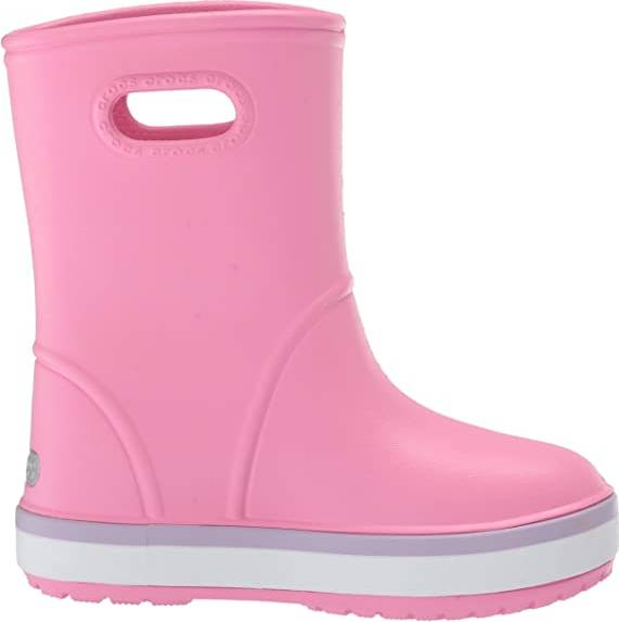  Bild på Crocs Kid's Crocband Rain Boot - Pink Lemonade/Lavender gummistövlar