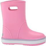 Gummistövlar Barnskor på rea Crocs Kid's Crocband Rain Boot - Pink Lemonade/Lavender