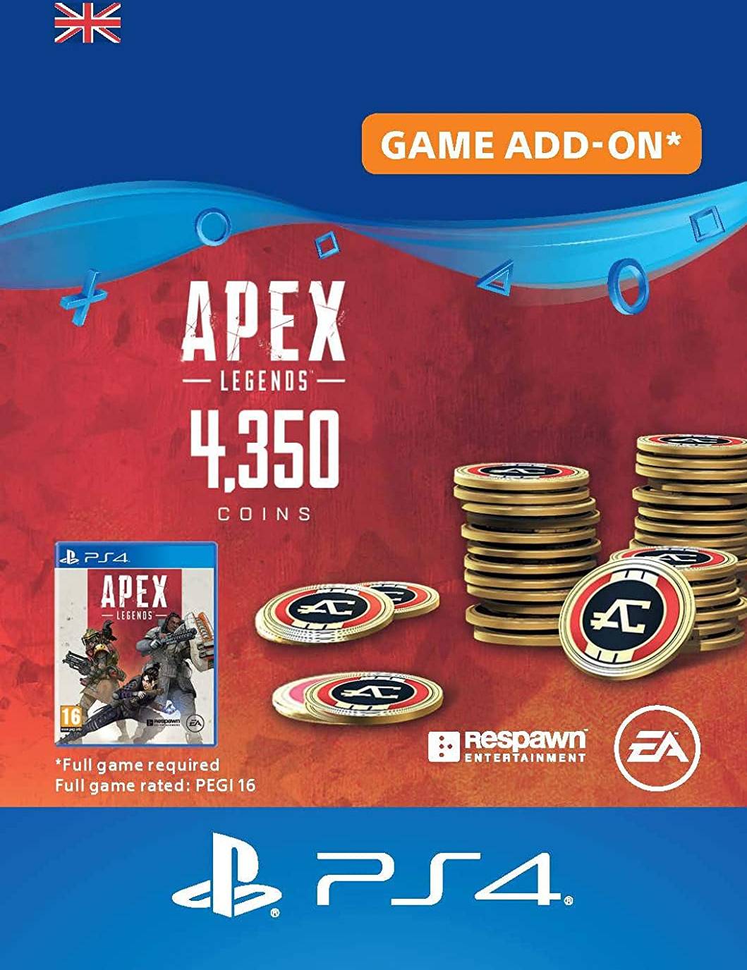  Bild på Electronic Arts Apex Legends - 4350 Coins - PS4 game pass / saldokort