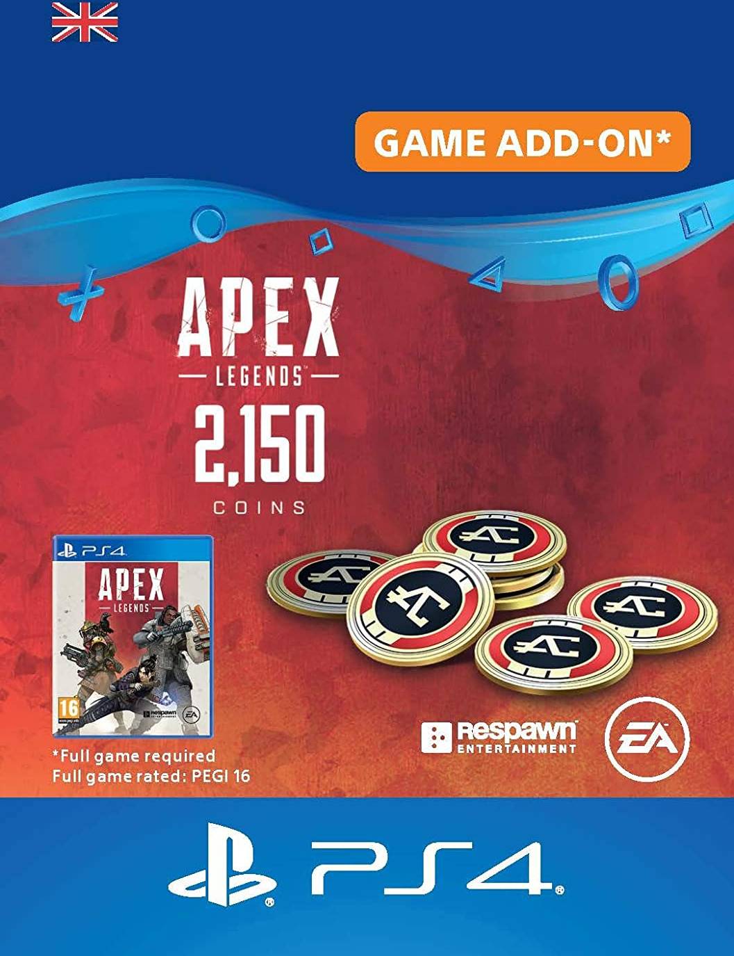  Bild på Electronic Arts Apex Legends - 2150 Coins - PS4 game pass / saldokort
