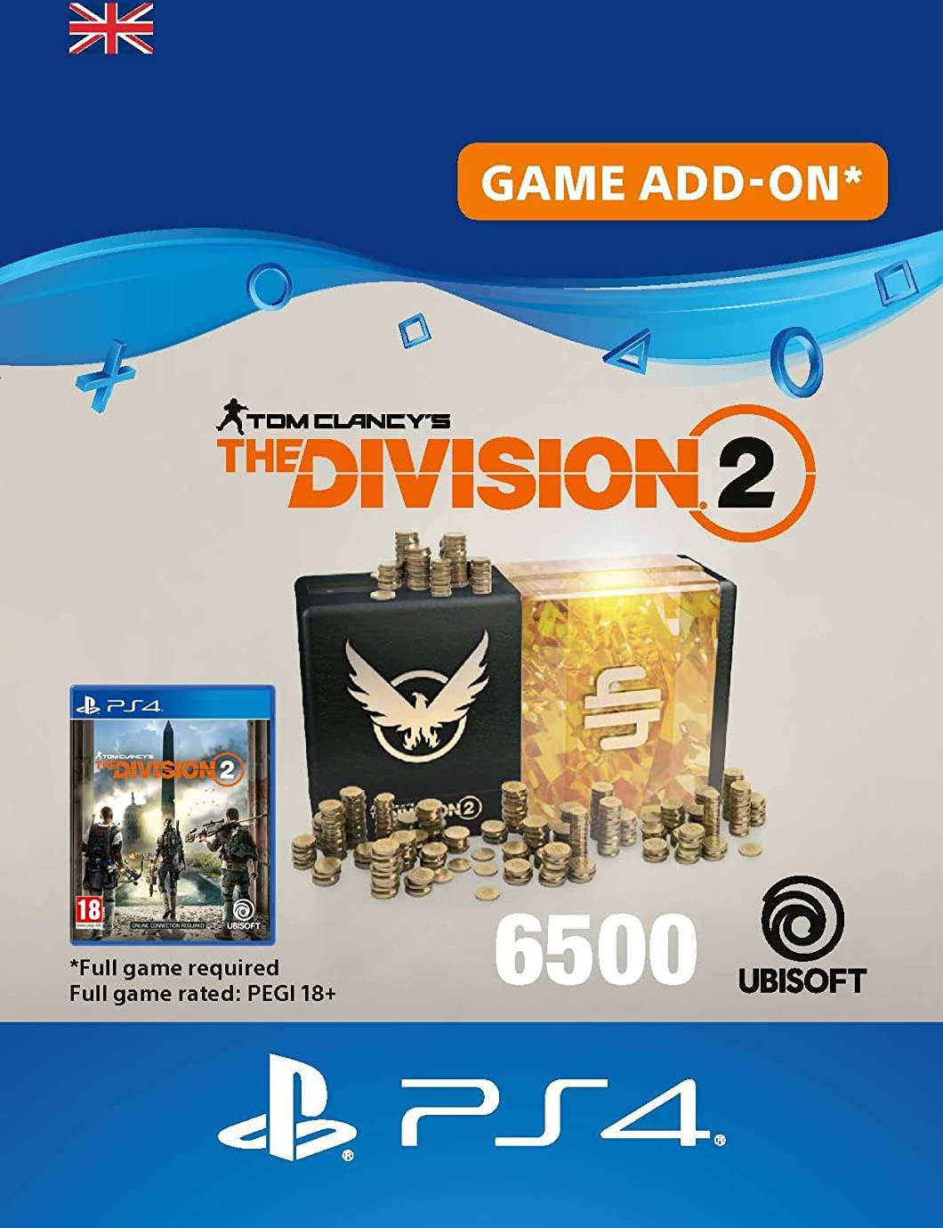  Bild på Ubisoft Tom Clancy's The Division 2 - 6500 Premium Credits - PS4 game pass / saldokort