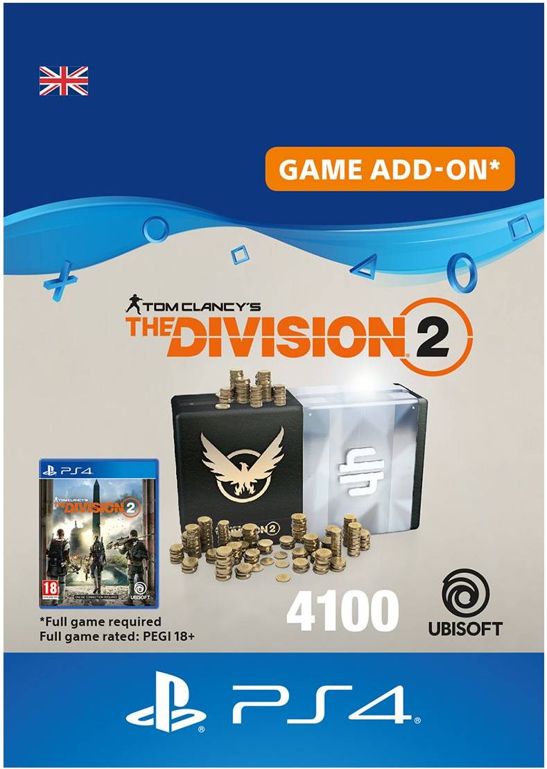  Bild på Ubisoft Tom Clancy's The Division 2 - 4100 Premium Credits - PS4 game pass / saldokort