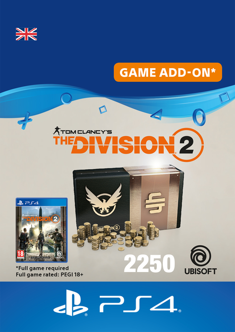  Bild på Ubisoft Tom Clancy's The Division 2 - 2250 Premium Credits - PS4 game pass / saldokort