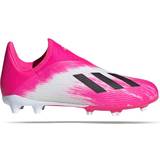 Fotbollsskor Barnskor Adidas Kid's X 19.3 FG Laceless - Cloud White/Core Black/Shock Pink