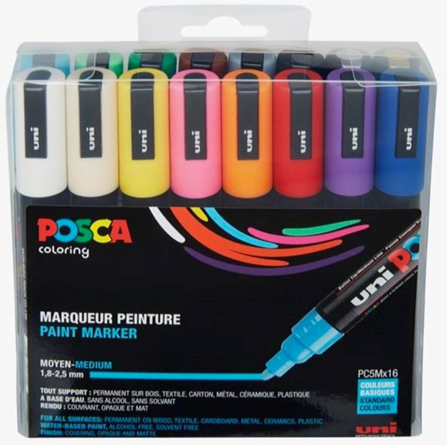 Uni Posca Paint Marker PC-1M Gold & Silver 2 pens per PackJapan Import Original 