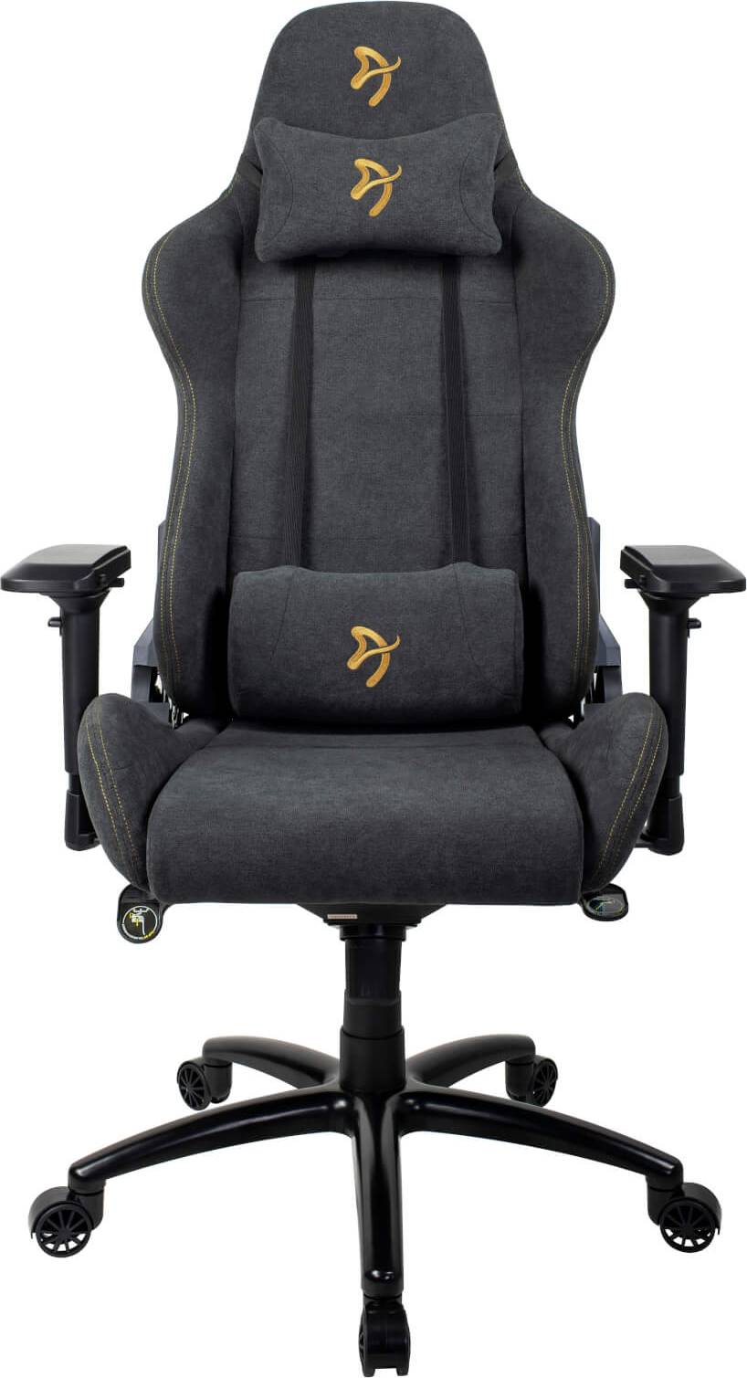  Bild på Arozzi Verona Signature Soft Fabric Gaming Chair - Black/Gold gamingstol