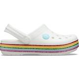 Flip-Flops Barnskor Crocs Kid's Crocband Rainbow Glitter - White