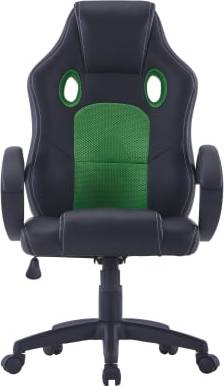  Bild på vidaXL Imitation Leather Gaming Chair - Black/Green gamingstol