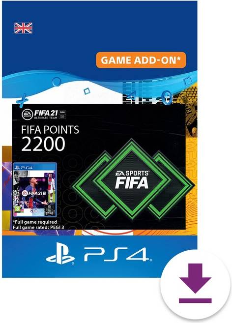  Bild på Electronic Arts FIFA 21 - 2200 Points - PS4 game pass / saldokort