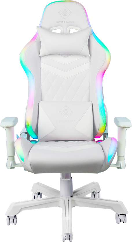  Bild på Deltaco RGB Gaming Chair - White gamingstol