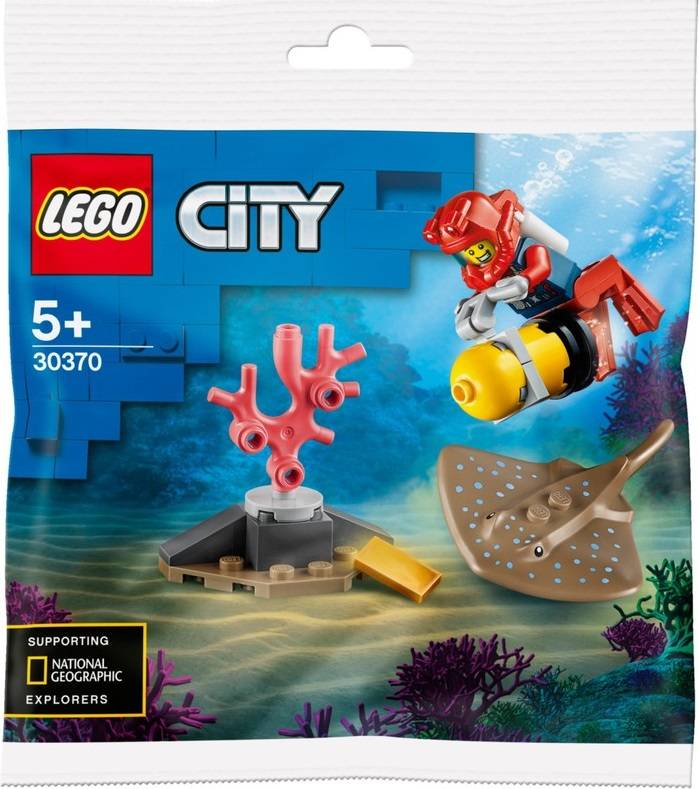 LEGO 30370 City Diver 2020 Tiefsee Taucher & Rochen Polybag Unterwasserwelt Neu 