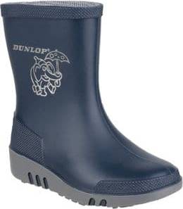  Bild på Dunlop Mini Elephant Wellington Boots - Blue/Grey gummistövlar