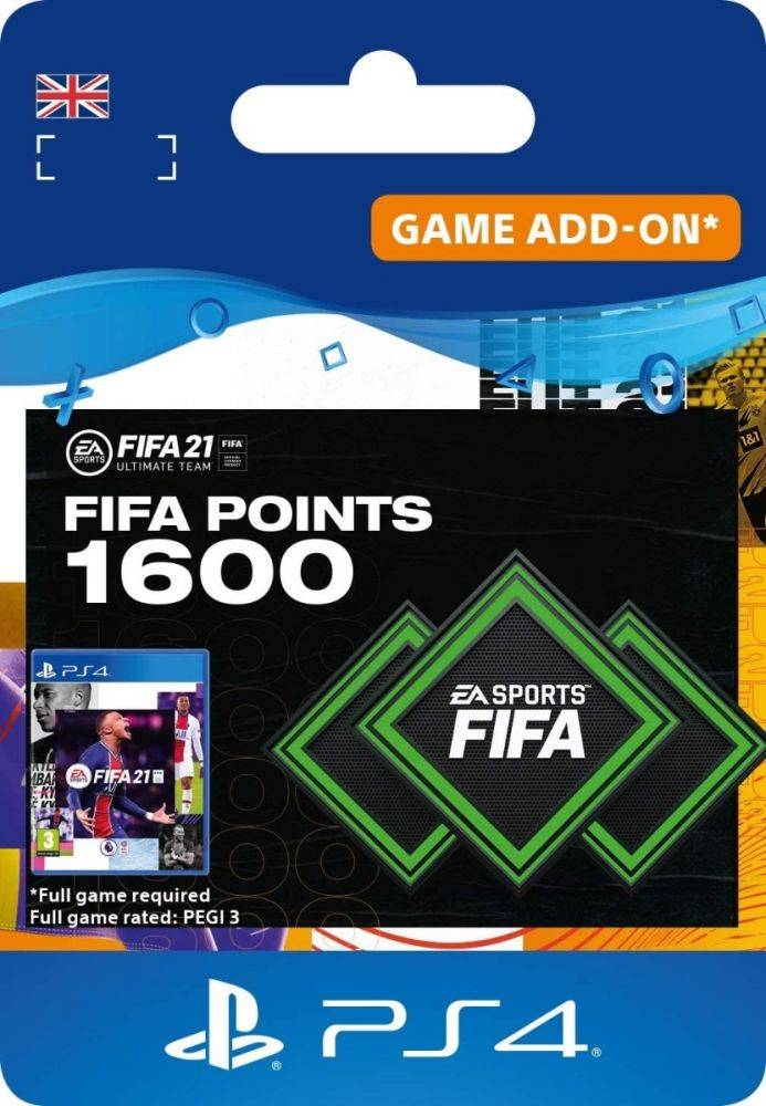  Bild på Electronic Arts FIFA 21 - 1600 Points - PS4 game pass / saldokort