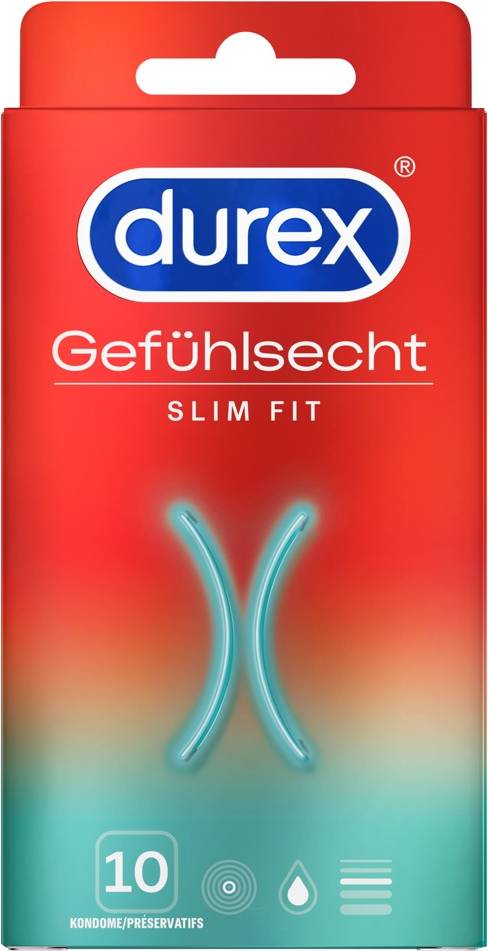 Bild på Durex Gefühlsecht Slim Fit 10-pack