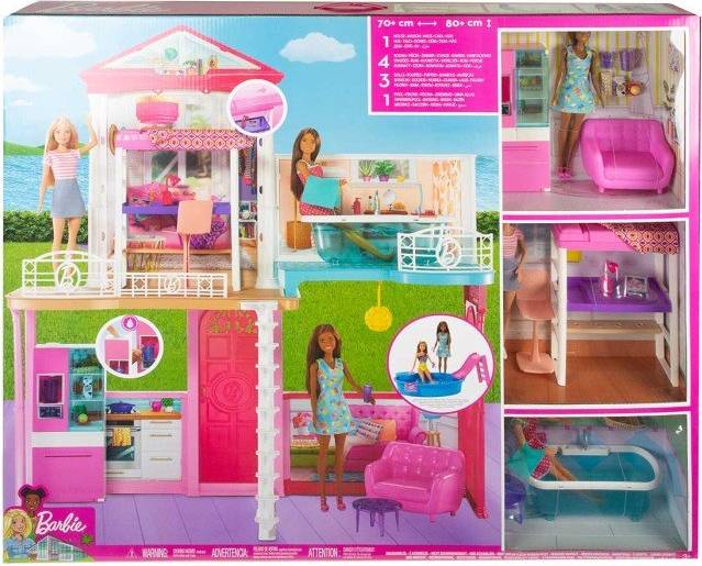 Elegant My First Dream House Kids Doll House Barbie Doll Balcony Playset 80pc. 