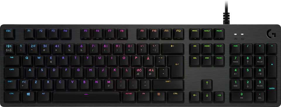  Bild på Logitech G512 Carbon GX Brown Tactile (Nordic) gaming tangentbord