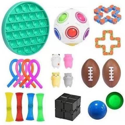 15pcs Fidget Popet Sensory Toy Set Autismus SEN ADH Fidget Stressabbau Spielzeug 