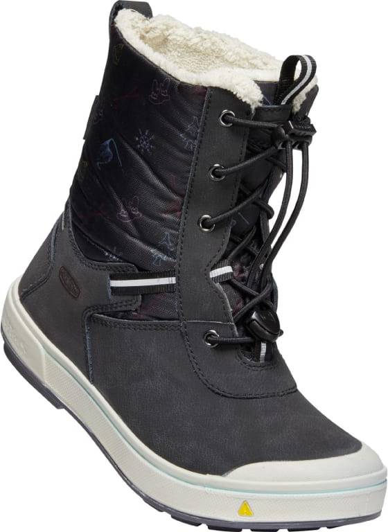  Bild på Keen Older Kids' Kelsa Tall Waterproof Winter Boots- Black/Tibetan Red vinterskor