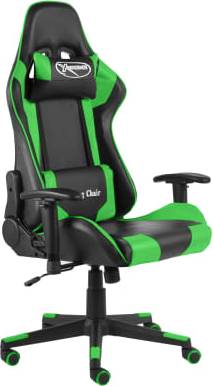  Bild på vidaXL Swivel Gaming Chair - Black/Green gamingstol