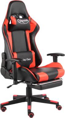  Bild på vidaXL Swivel Footrest Gaming Chair - Black/Red gamingstol