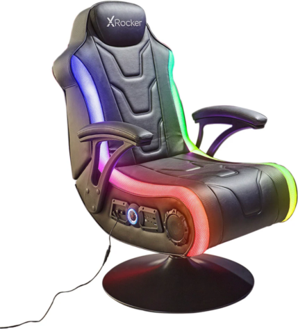  Bild på X-Rocker Rainstorm RGB 2.1 Audio Pedestal Gaming Chair - Black gamingstol