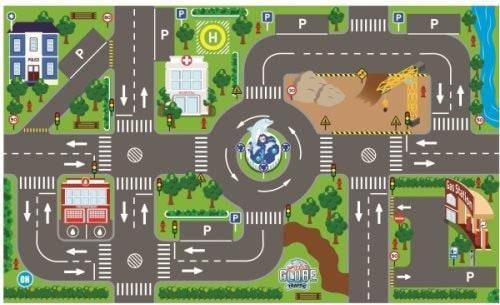  Bild på Junior Driver Traffic Carpet with Led traffic lights lekmatta
