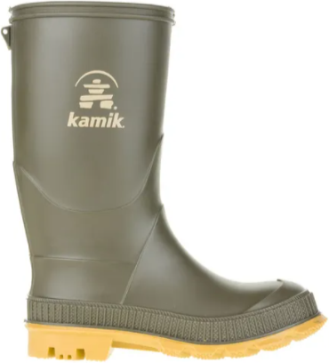  Bild på Kamik Kid's The Stomp Rain Boot - Olive gummistövlar