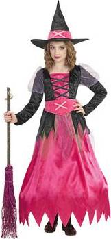 Bild på Widmann Old Time Pink Witch Childrens Costume