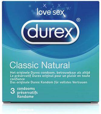  Bild på Durex Classic Natural 3-pack kondomer