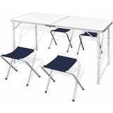 Campingbord vidaXL Camping Table with 4 Folding Chairs 120x60