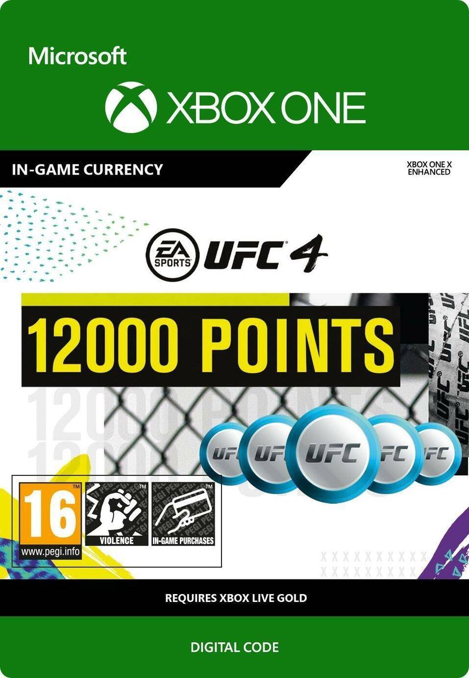  Bild på Electronic Arts UFC 4 - 12000 Points - Xbox One game pass / saldokort