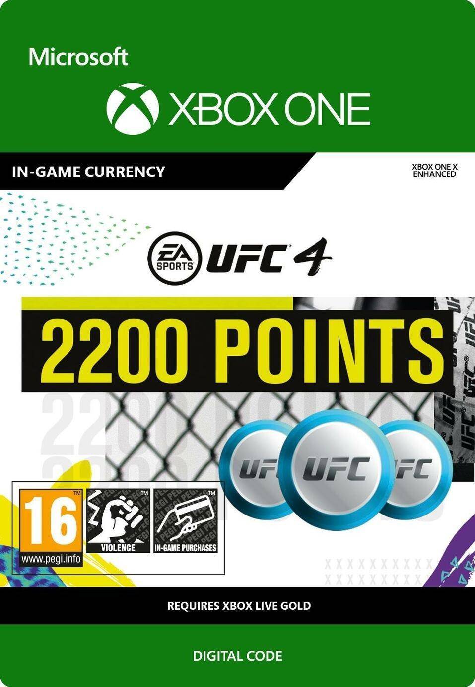 Bild på Electronic Arts UFC 4 - 2200 Points - Xbox One game pass / saldokort