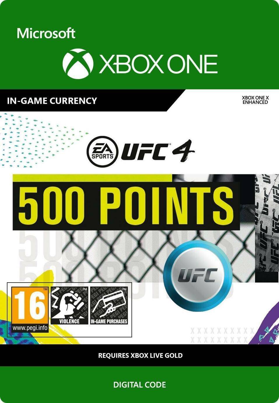  Bild på Electronic Arts UFC 4 - 500 Points - Xbox One game pass / saldokort