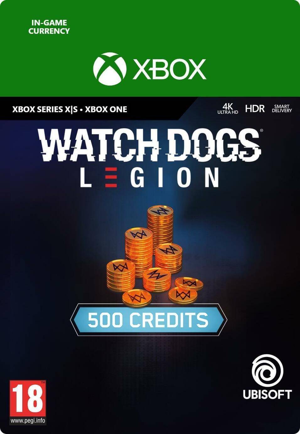  Bild på Ubisoft Watch Dogs: Legion - 500 Credits - Xbox One game pass / saldokort