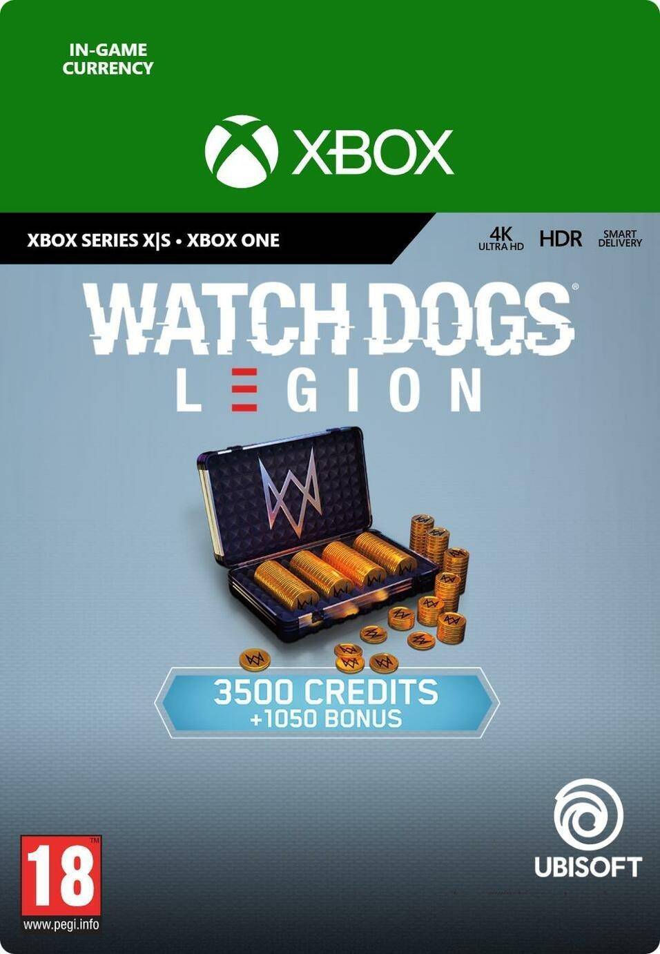  Bild på Ubisoft Watch Dogs: Legion - 4550 Credits - Xbox One game pass / saldokort