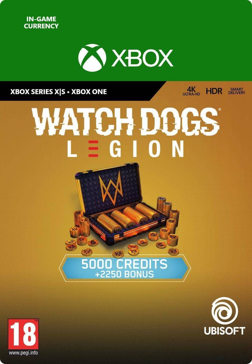  Bild på Ubisoft Watch Dogs: Legion - 7250 Credits - Xbox One game pass / saldokort