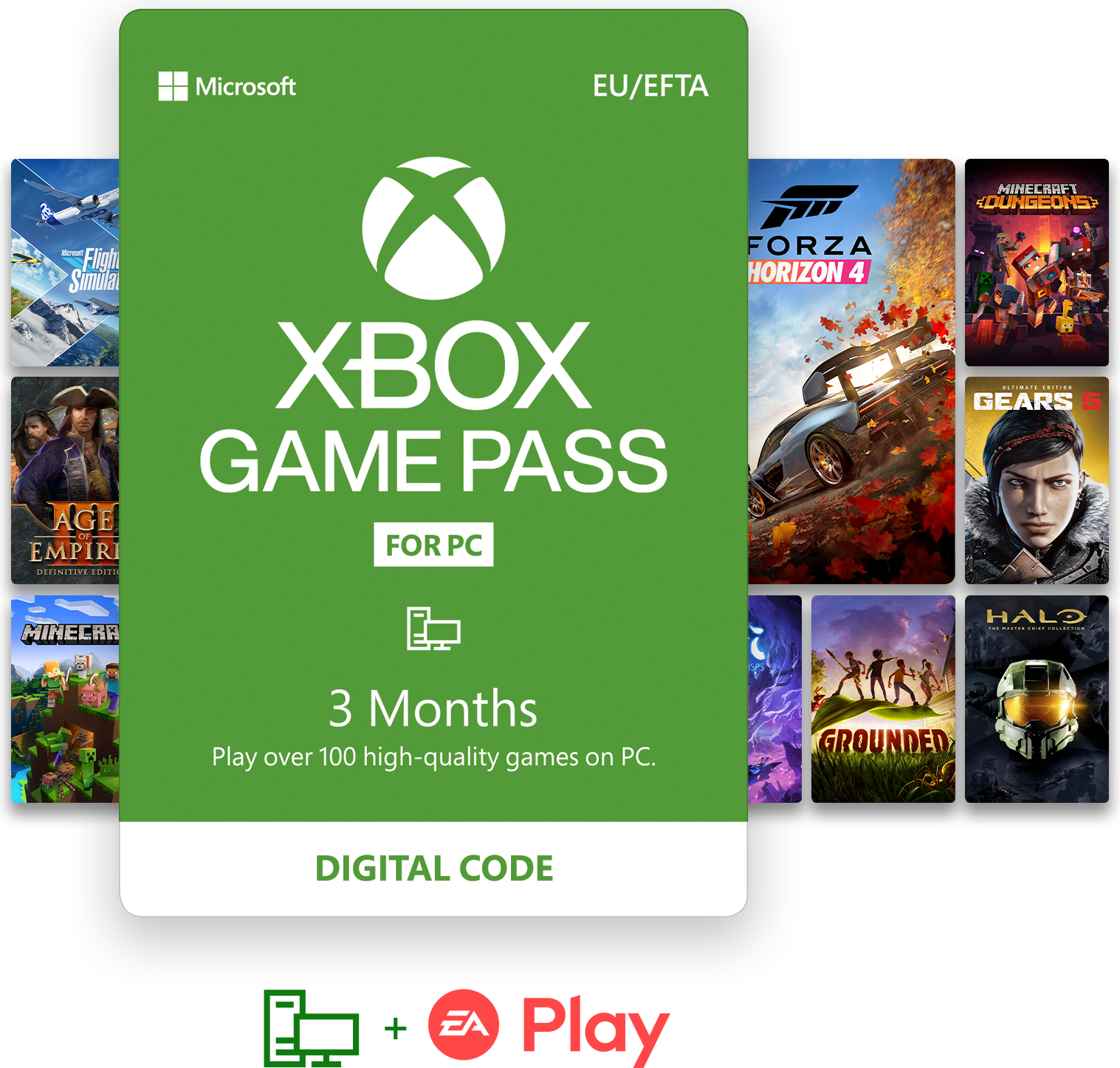  Bild på Microsoft Xbox Game Pass - 3 Month - PC game pass / saldokort