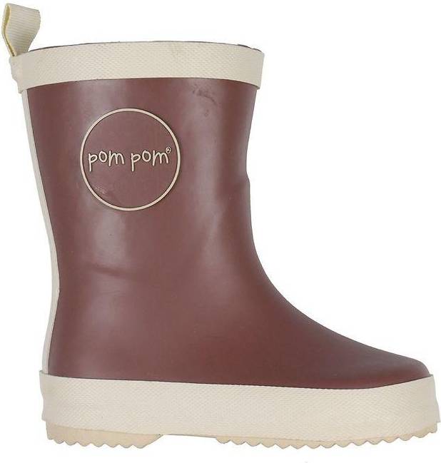  Bild på Pom Pom Rubber Boots - Mahogany gummistövlar