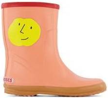  Bild på Bobo Choses Yellow Faces Rain Boots - Mesa Rose gummistövlar