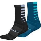Endura Coolmax Stripe Socks 2-Pack Men - kingfisher