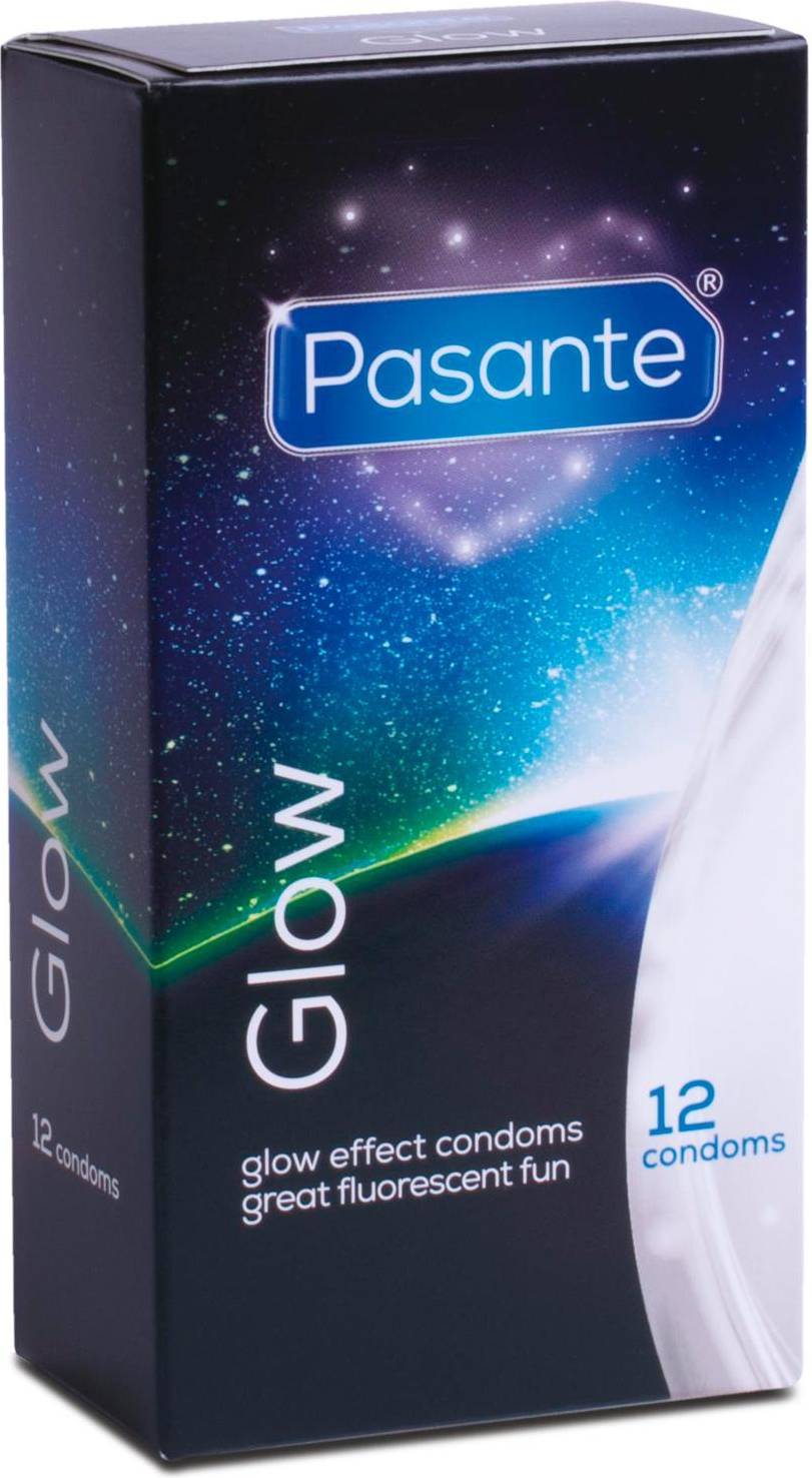  Bild på Pasante Glow In The Dark 12-pack kondomer