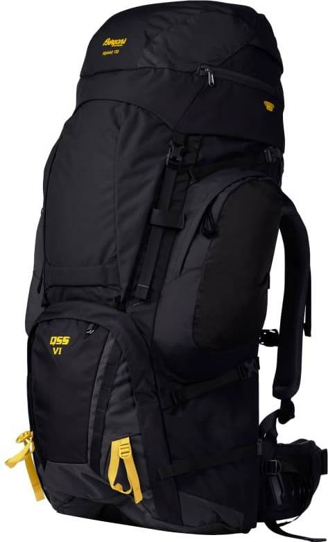  Bild på Bergans Alpinist V6 Medium 110L - Black/Waxed Yellow ryggsäck