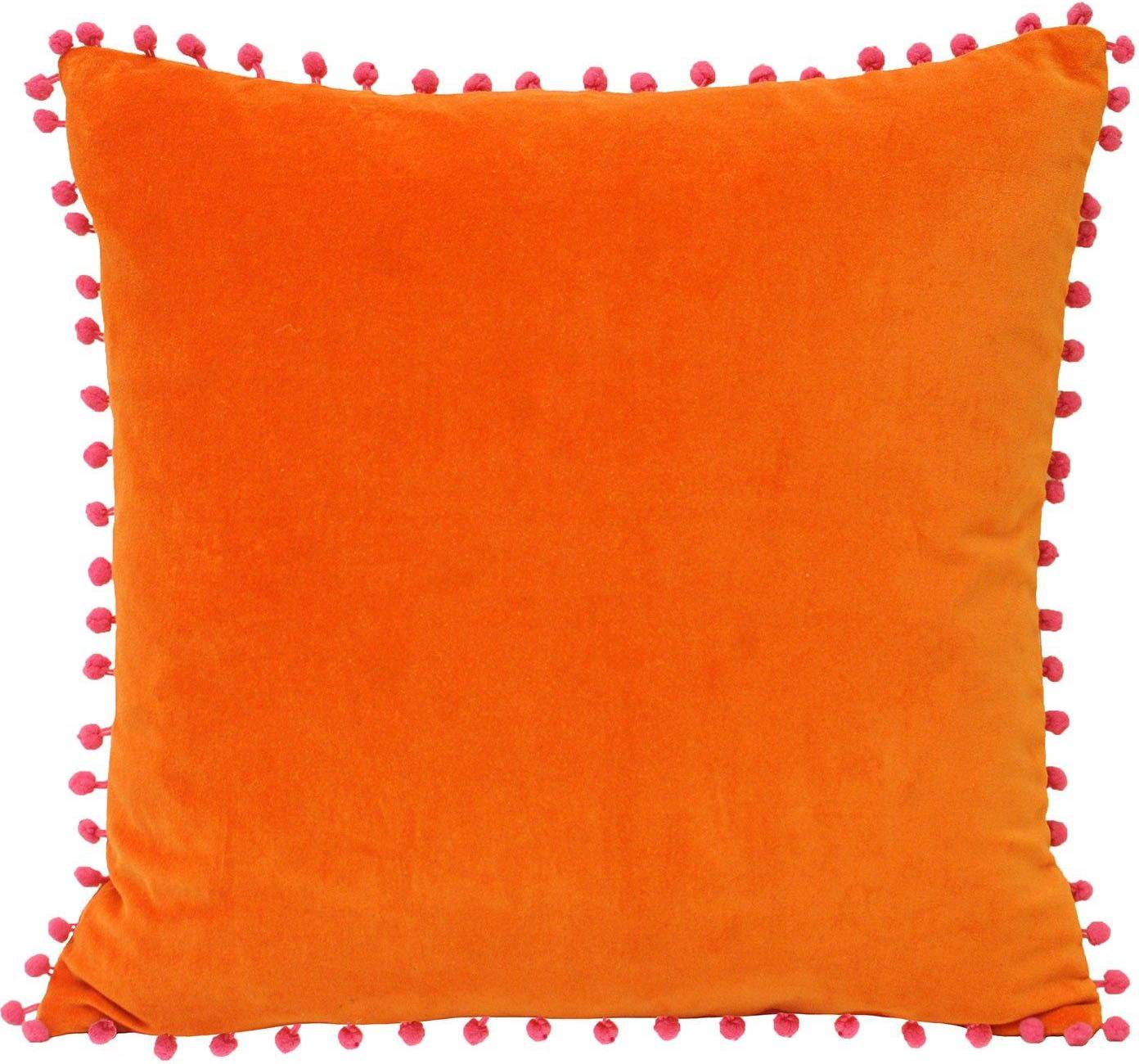  Bild på Riva Home Pompom Kuddöverdrag Orange (45x45cm) prydnadskudde