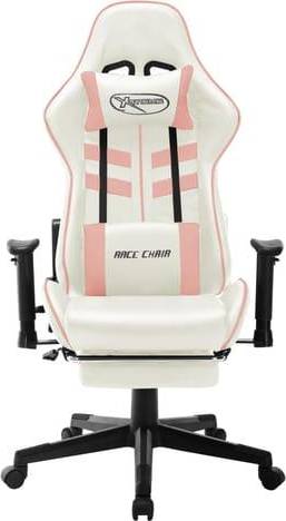  Bild på vidaXL Gaming Chair White and Pink gamingstol