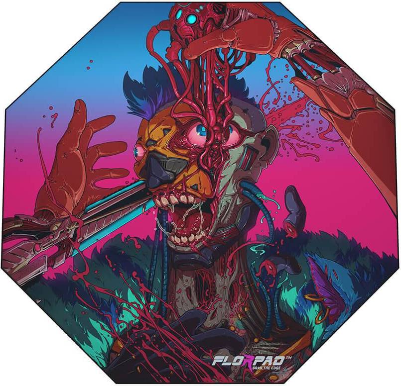  Bild på Florpad Cyber Bot Floor Mat - Gray/Purple/Pink golvskydd gaming